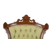 Two American Carved Mahogany Upholstered Chairs