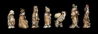 A Set of Seven Japanese Satsuma Figures of Immortals