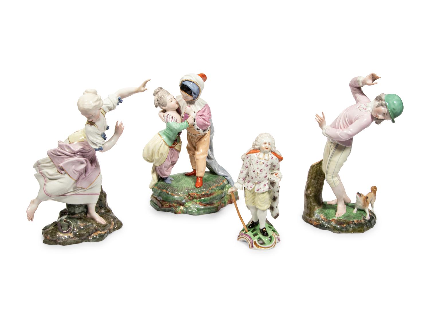 Four Höchst Porcelain Figures