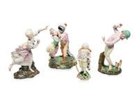 Four Höchst Porcelain Figures