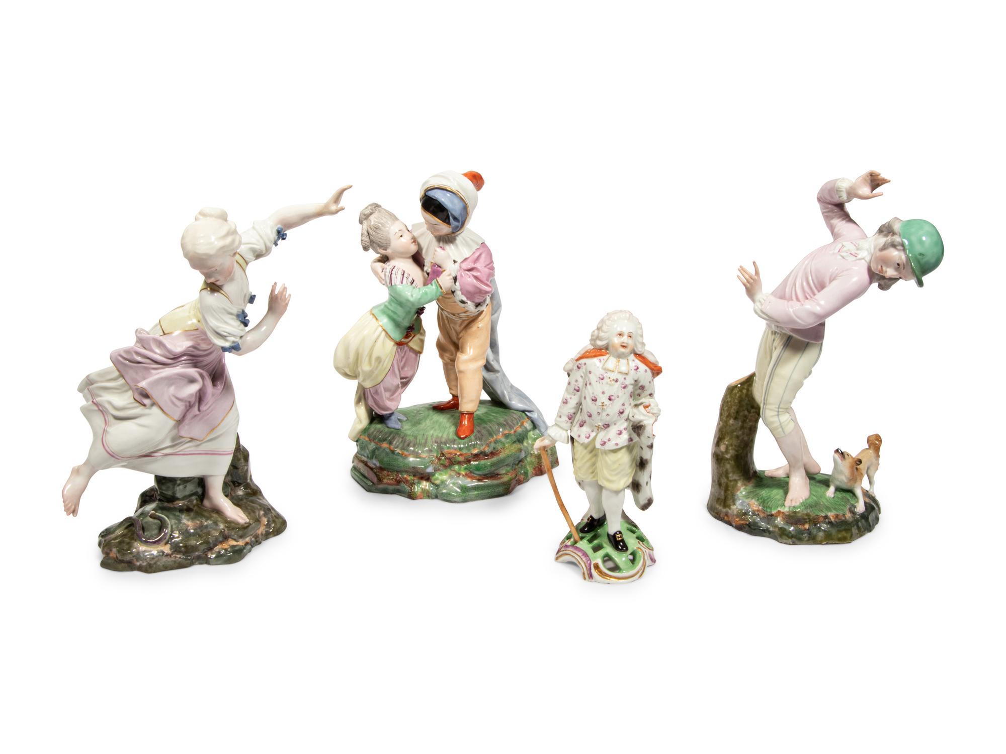 Four Höchst Porcelain Figures