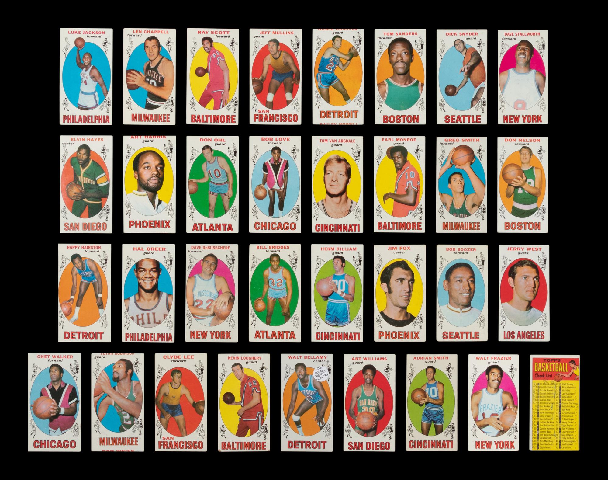 A Near Set of 1969-70 Topps Basketball Cards (97/99)