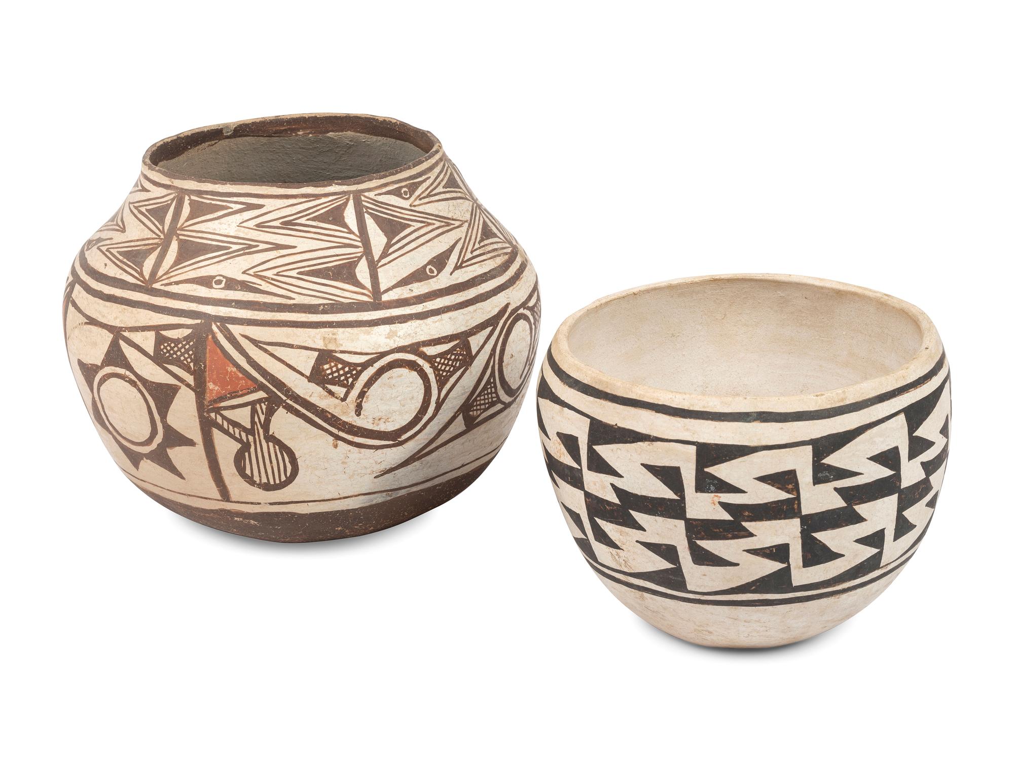 Zuni and Acoma Pottery Jars