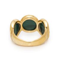 Malachite and Yellow Gold Ring