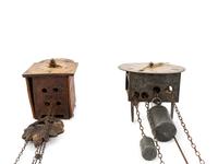 Two Open Escapement Wall Clocks