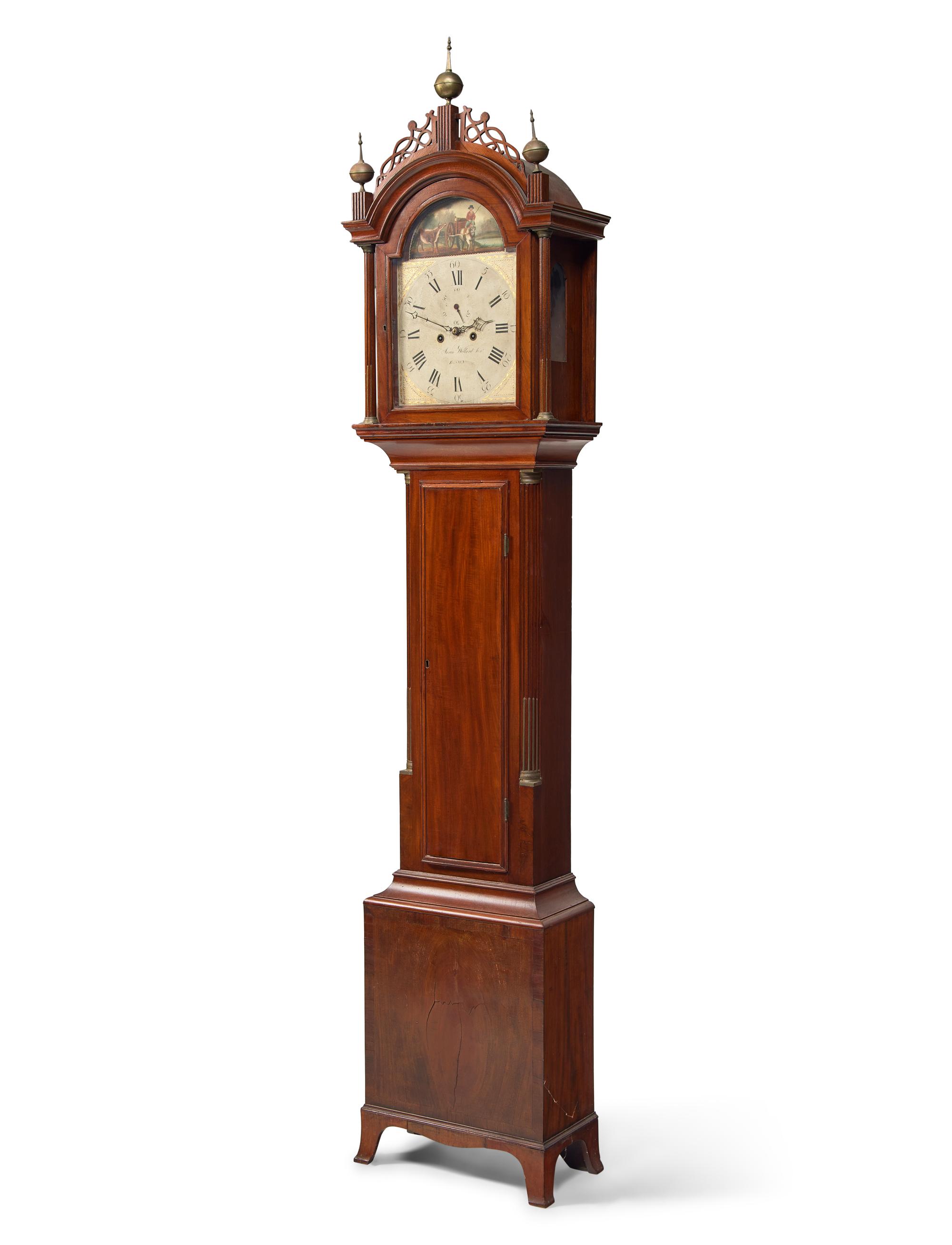A Federal Mahogany Tall Case Clock