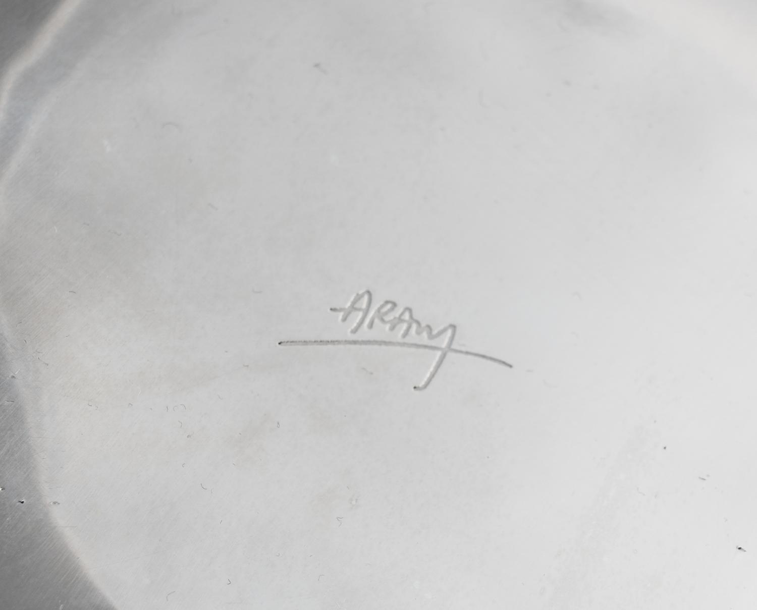 A Michael Aram Stainless Steel and Patinated Bronze Bowl