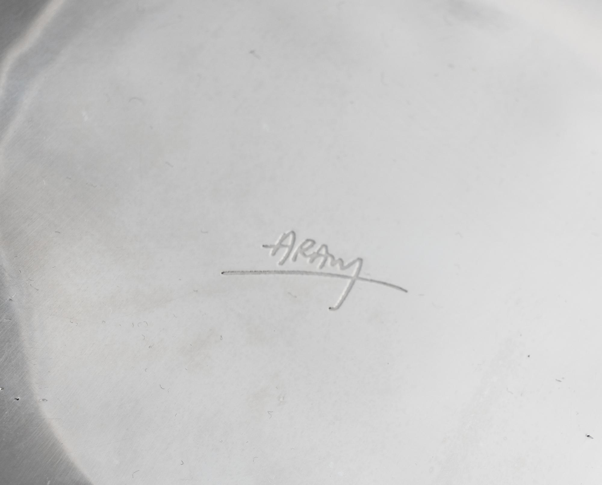 A Michael Aram Stainless Steel and Patinated Bronze Bowl