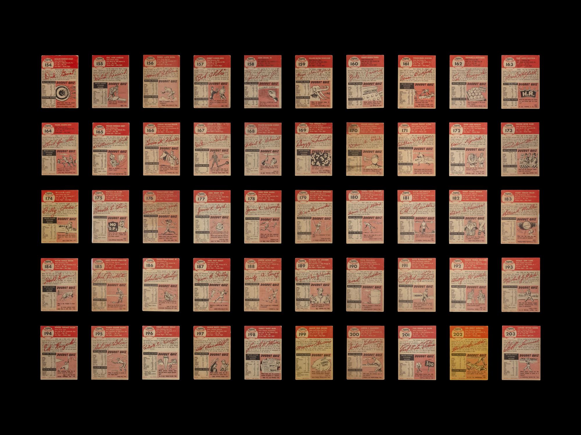 A Near Set of 1953 Topps Baseball Cards