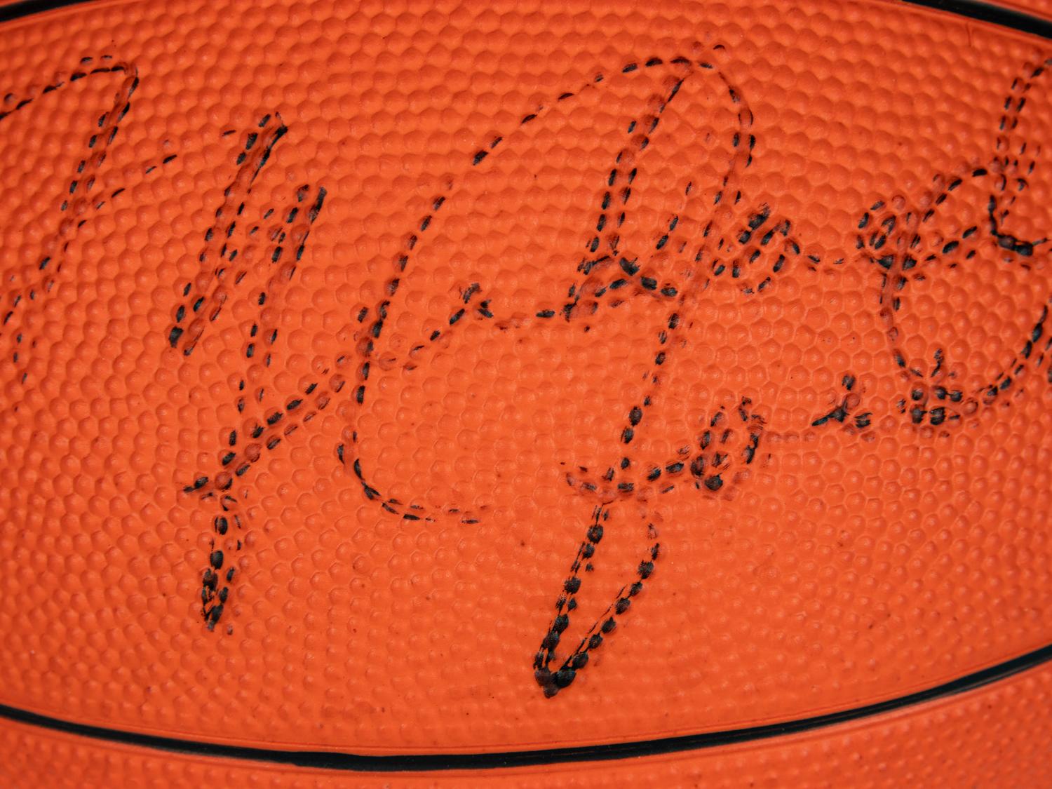 A Michael Jordan Vintage Signed Autograph Basketball (Beckett Authentication Services, Moss Family Letter) — Signature Obtained By Renowned Photographer Jean Moss During Commercial Photoshoot With Jordan