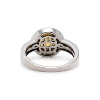 YELLOW SAPPHIRE AND DIAMOND RING