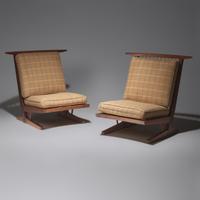 George Nakashima (American, 1905–1990) — Pair of Conoid Chairs