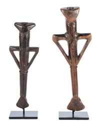 A Pair of African Carved Wood Figures