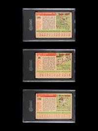 A Group of Three SGC Graded 1955 Topps Hall of Fame Baseball Cards,
