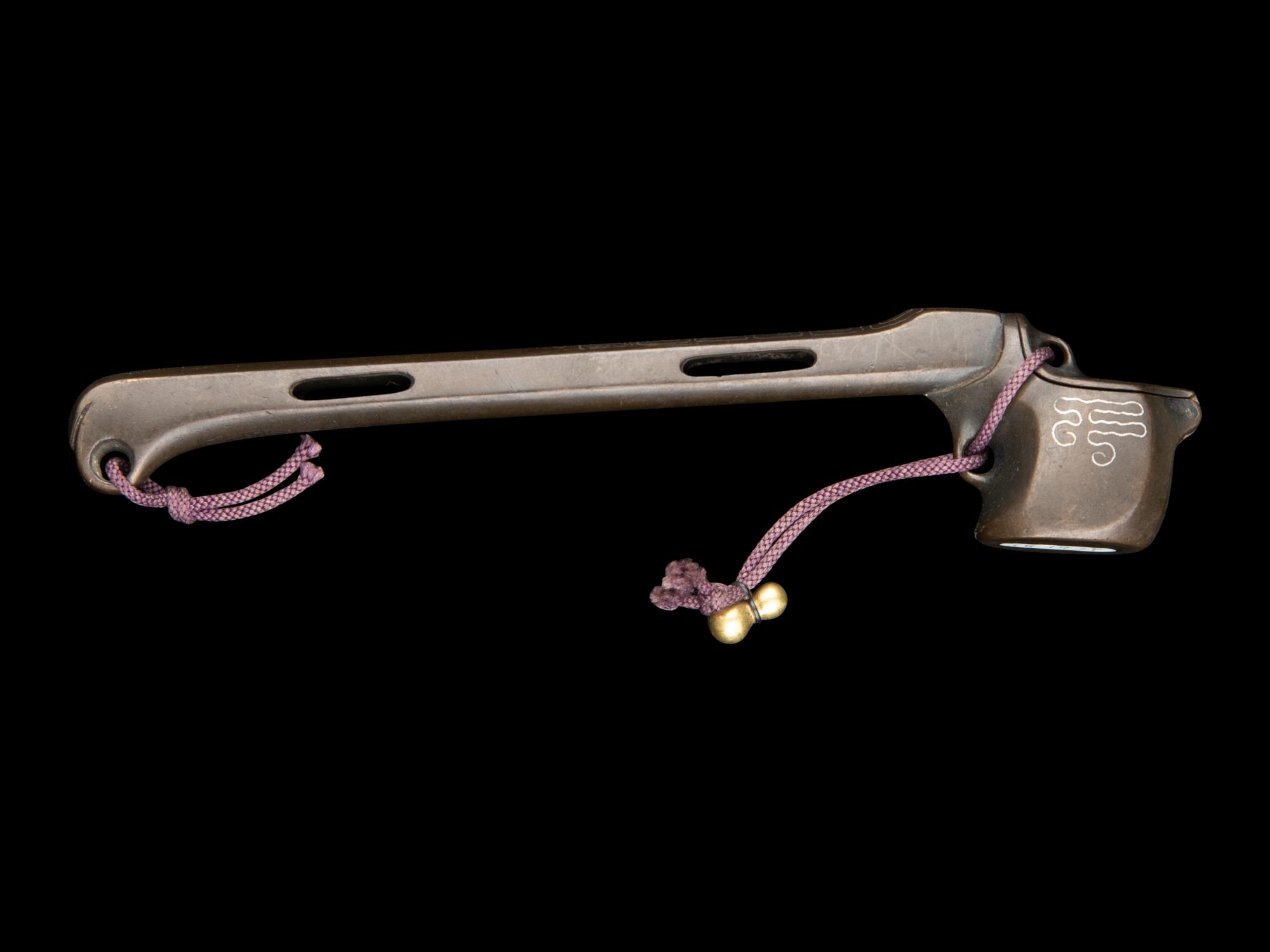 Nine Japanese Reticulated Bronze Portable Writing Sets, Yatate