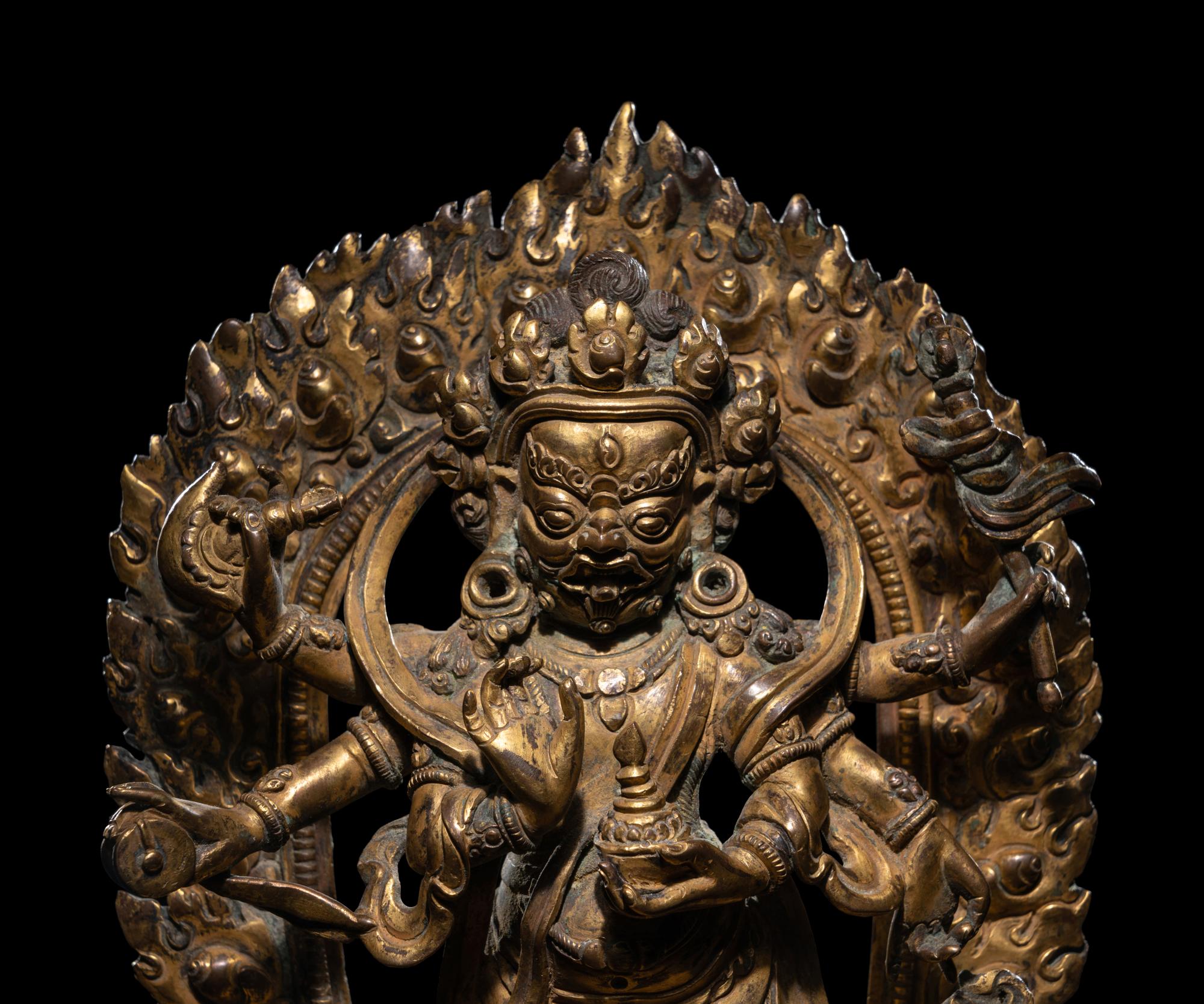 A Sino-Tibetan Gilt Bronze Figure of Bodhisattva