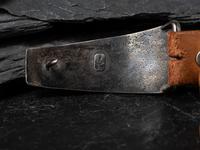 Tufa Cast Silver and Turquoise Belt Buckle, with Tooled Leather Belt