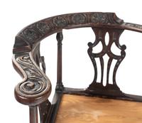 A William and Mary Carved Oak Corner Chair