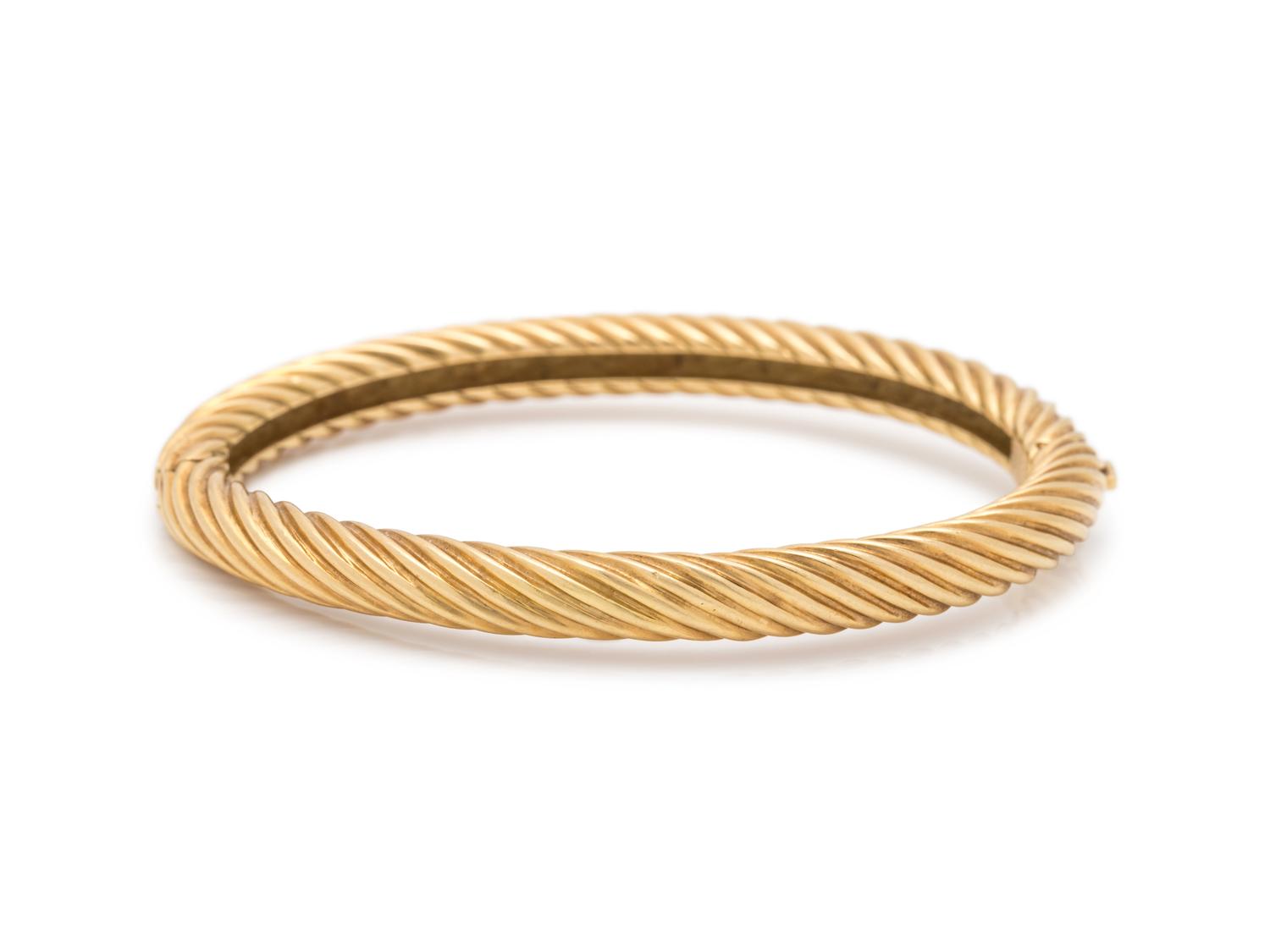 YELLOW GOLD BANGLE BRACELET