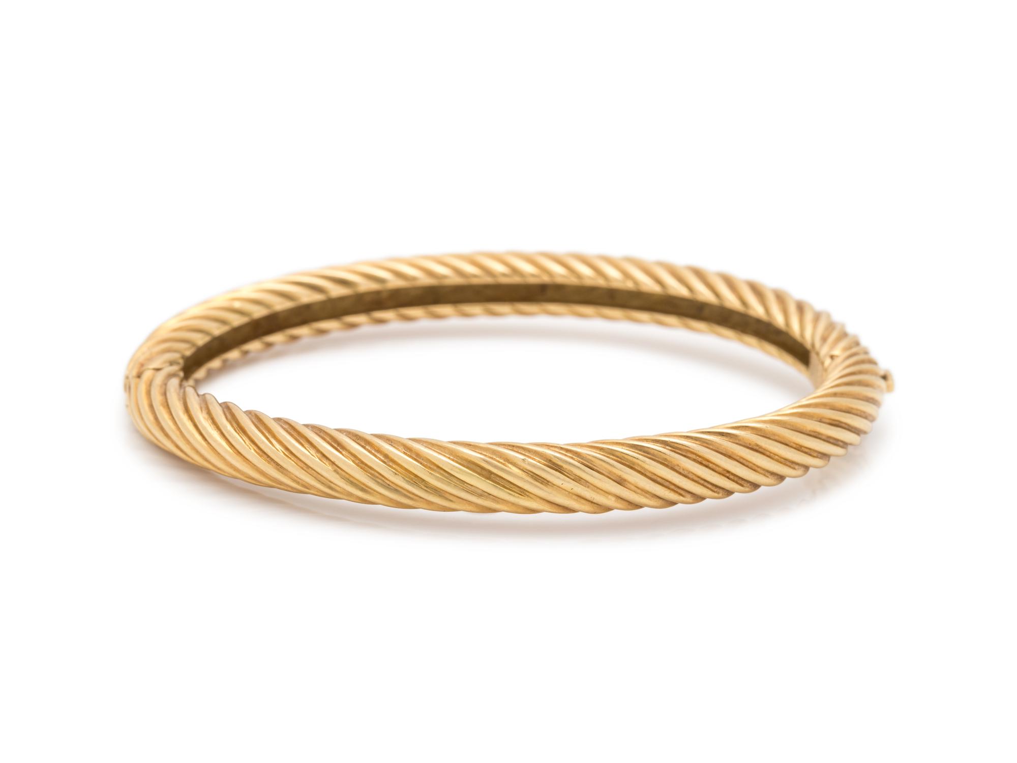 YELLOW GOLD BANGLE BRACELET