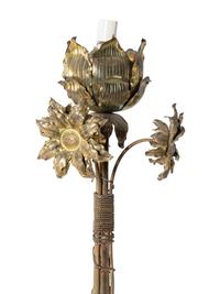 A Continental Brass Floor Lamp
