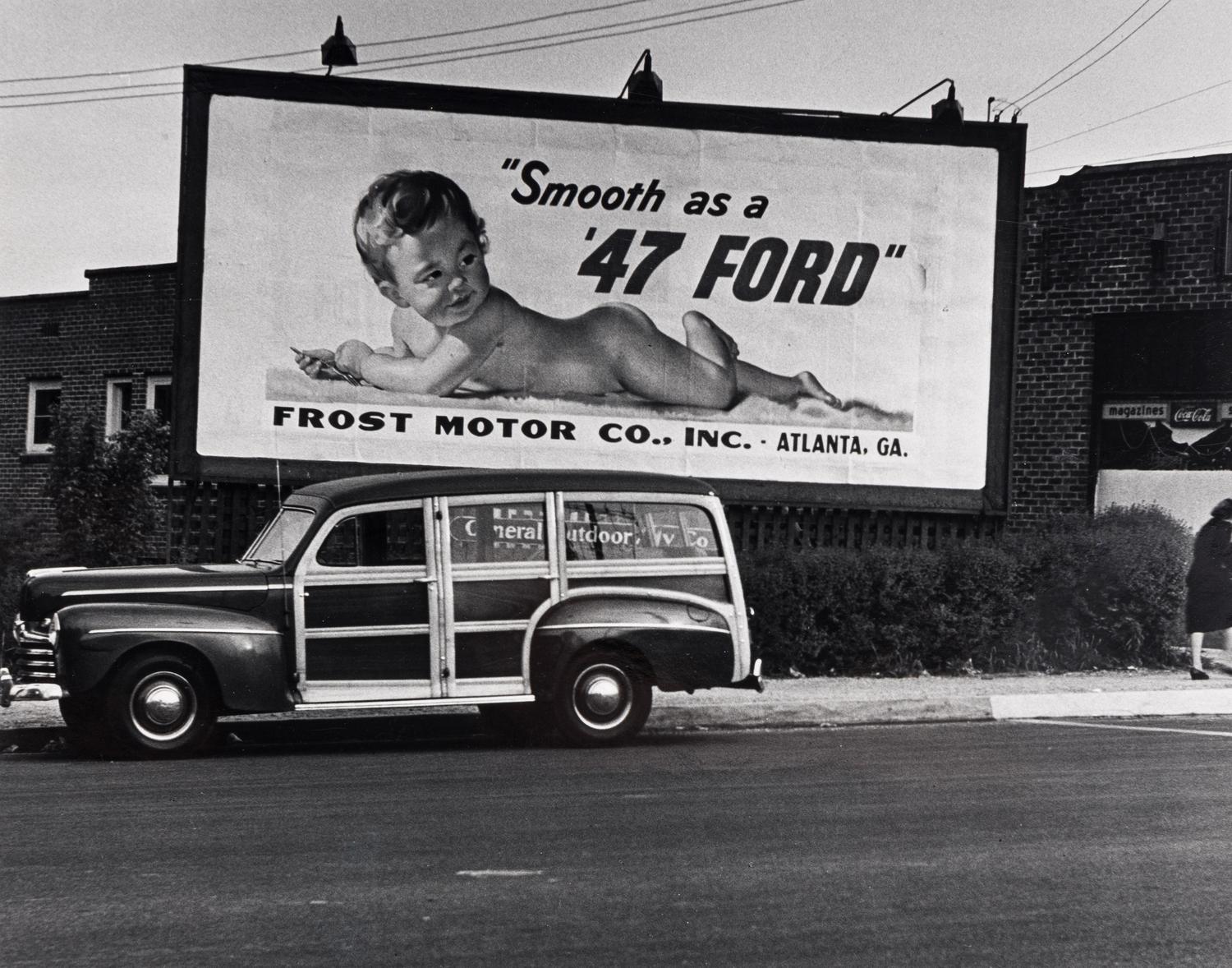 Philippe Halsman (1906-1997) Untitled ("Smooth as a 47 Ford" Billboard), c. 1947