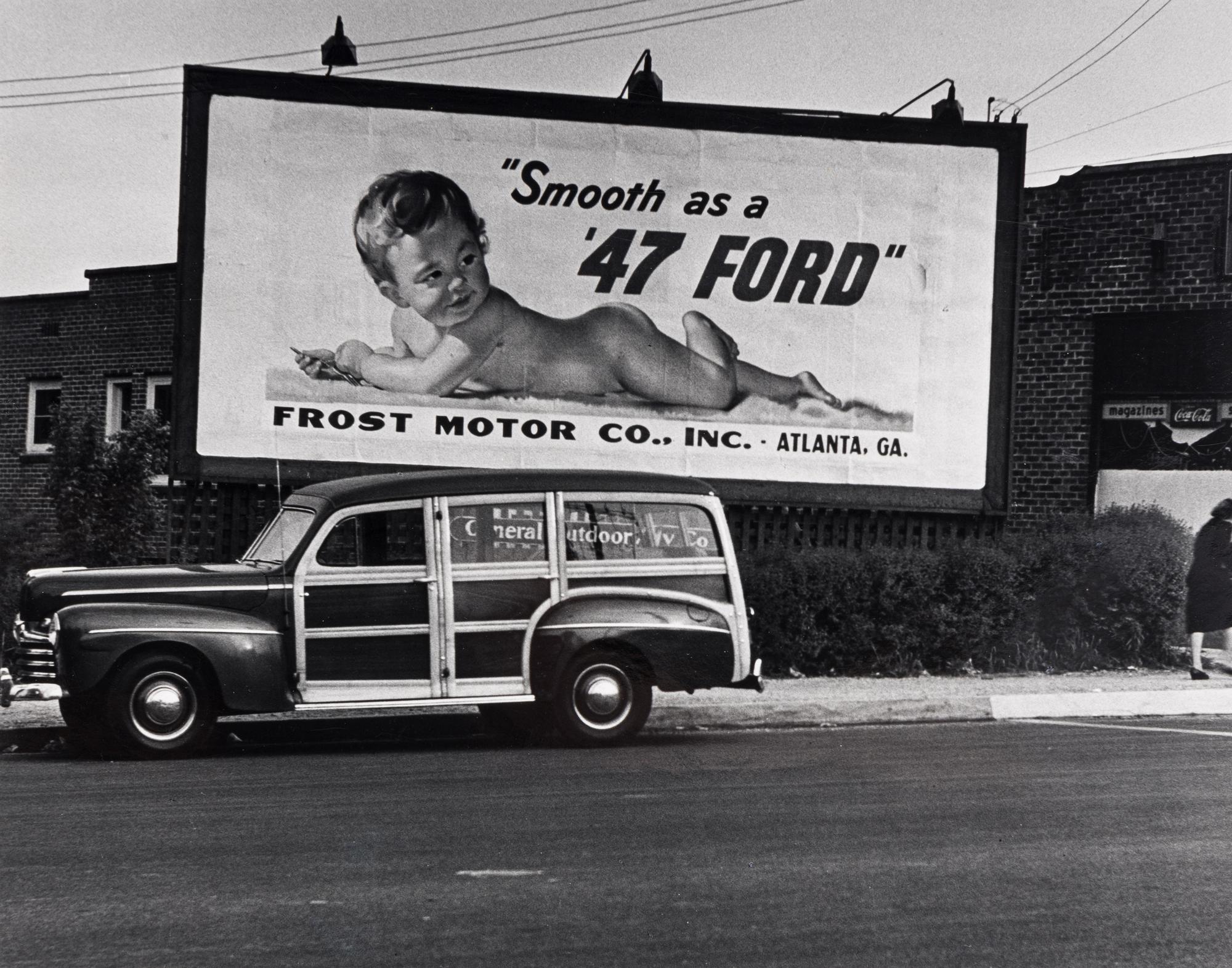 Philippe Halsman (1906-1997) Untitled ("Smooth as a 47 Ford" Billboard), c. 1947