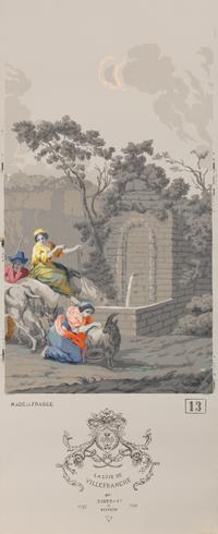 A Complete Set of Fourteen Zuber et Cie. La Cote de Villefranche Wallpaper Panels