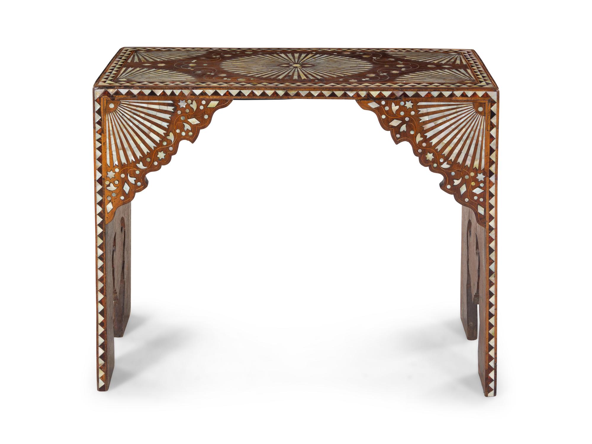 A Syrian Mother-of-Pearl Inlaid Table