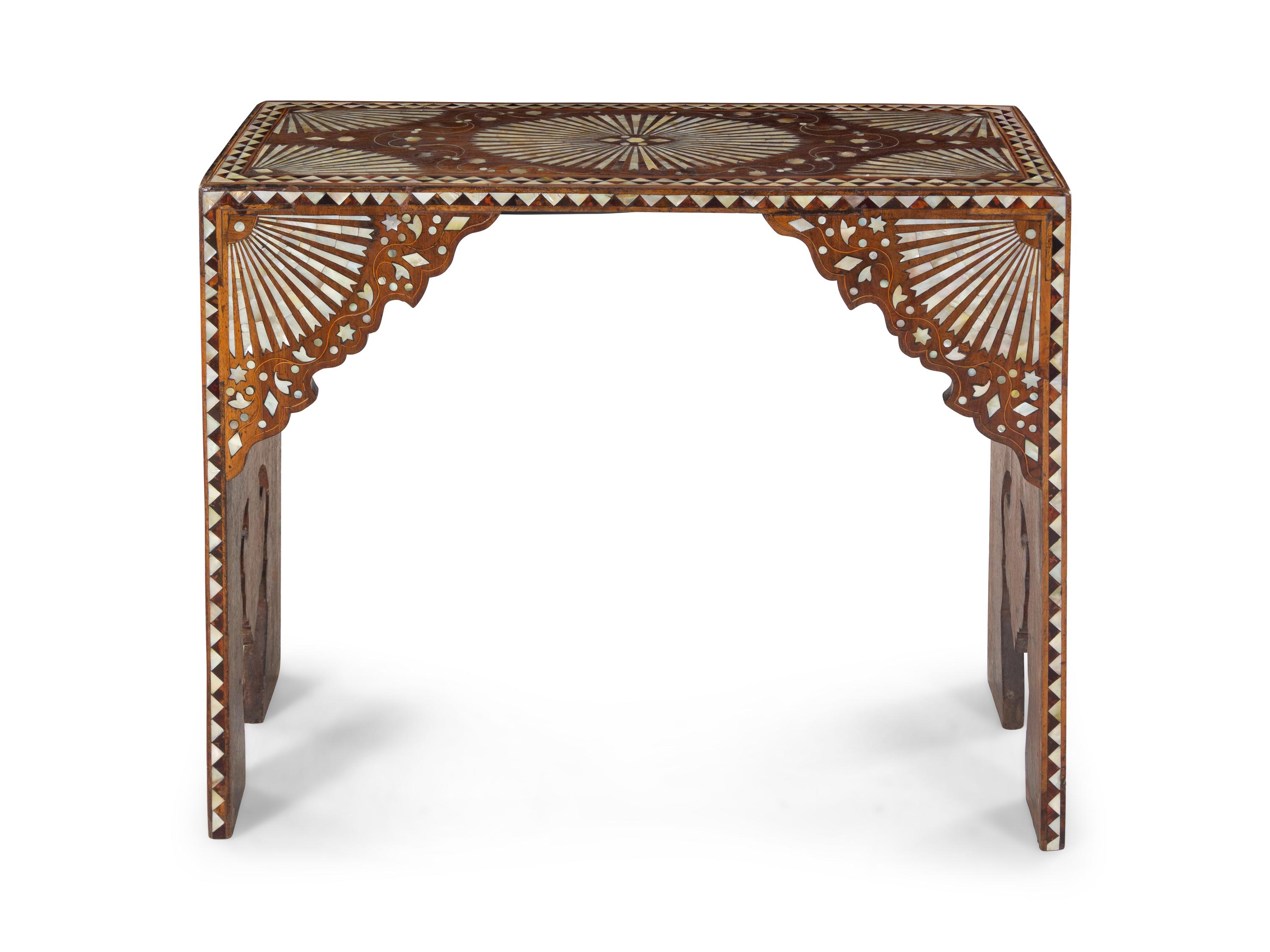 A Syrian Mother-of-Pearl Inlaid Table