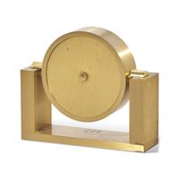 A Tiffany & Co. Brass 'Swing' Desk Clock Engraved 'NRD'
