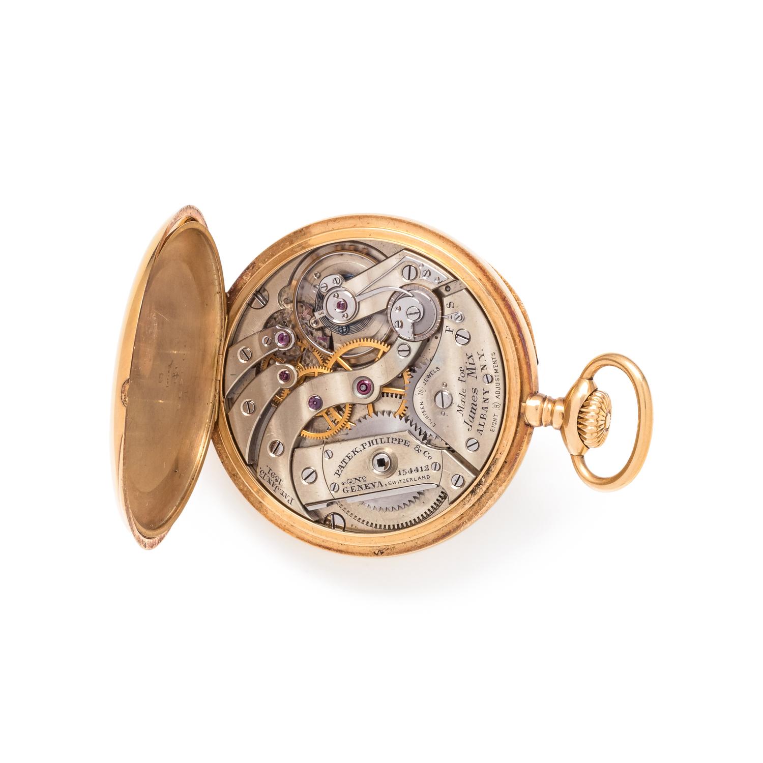 PATEK PHILIPPE, 18K YELLOW GOLD OPEN FACE POCKET WATCH