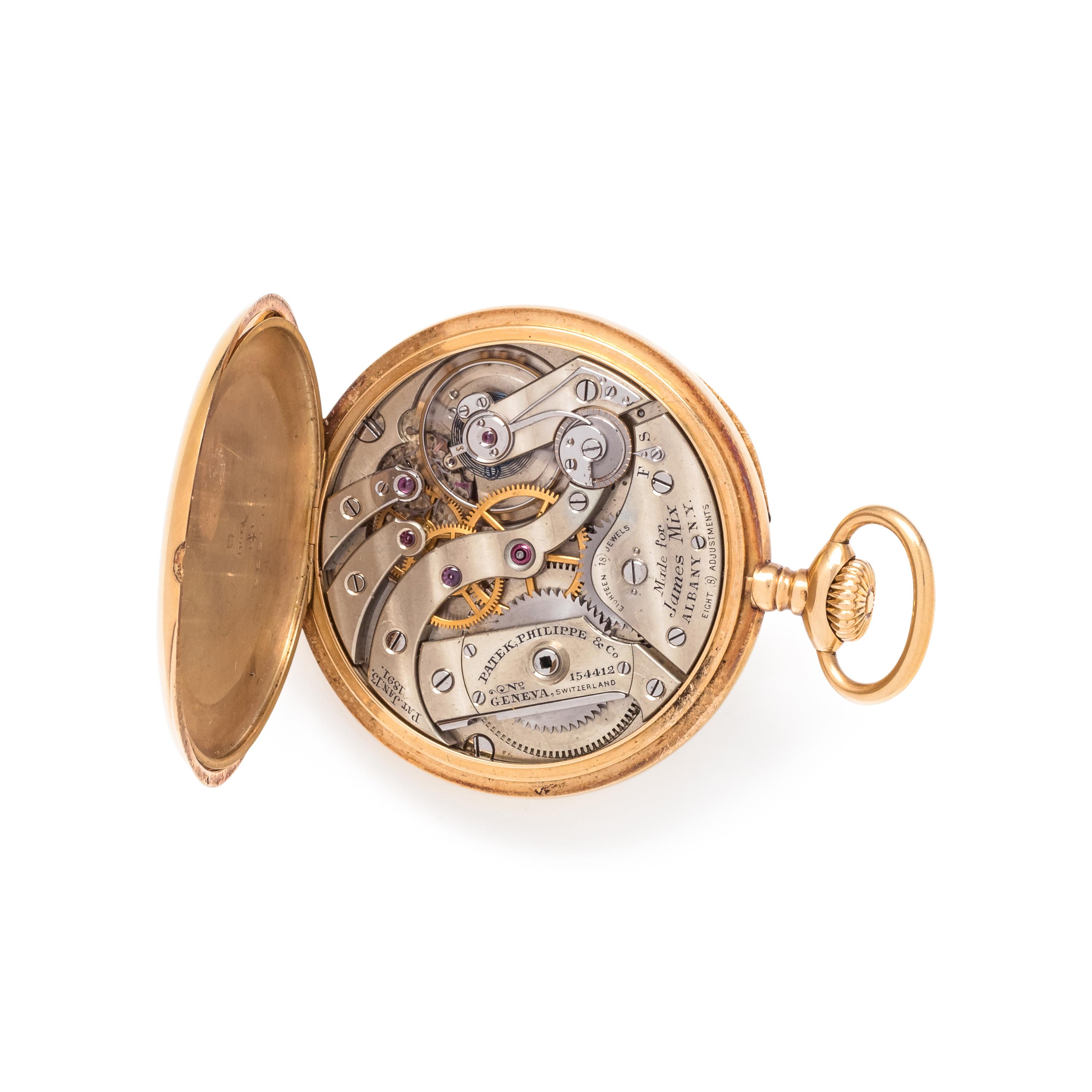 PATEK PHILIPPE, 18K YELLOW GOLD OPEN FACE POCKET WATCH