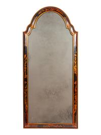 A Chinoiserie Decorated Queen Anne Style Mirror