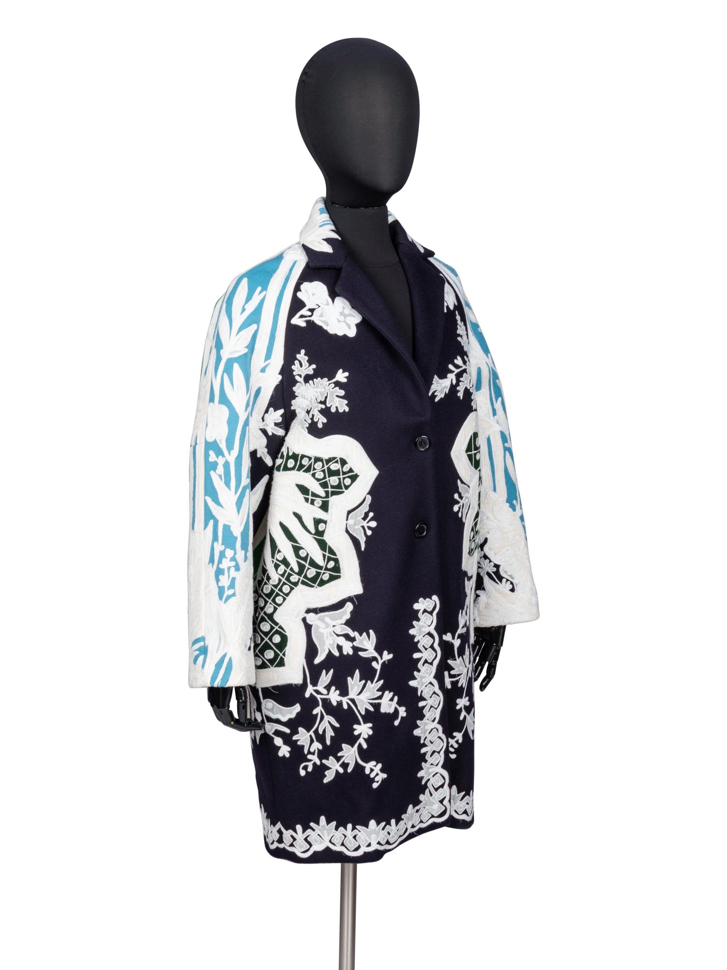 Valentino, Embroidered Wool Coat, 2018