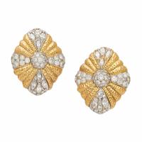 BICOLOR GOLD AND DIAMOND EARRINGS