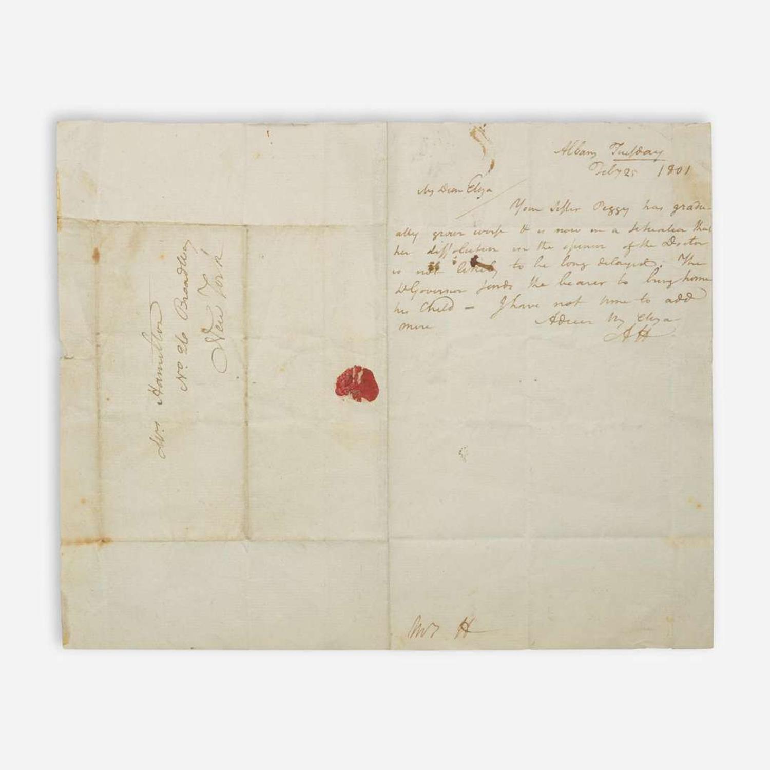 [Americana] Hamilton, Alexander Autograph Letter, signed