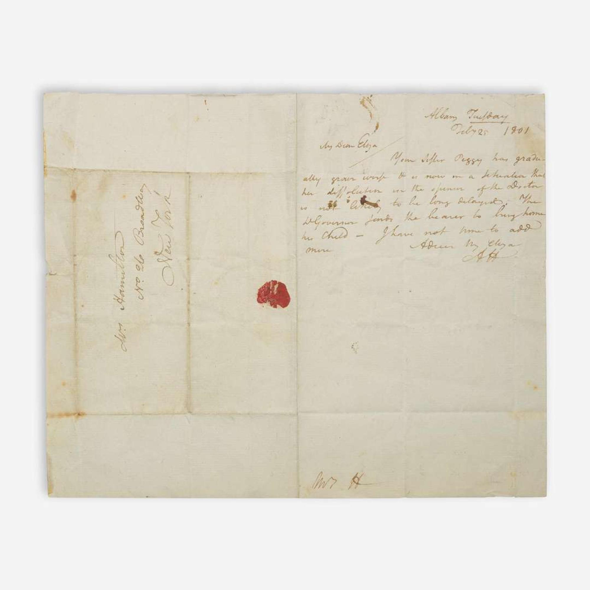 [Americana] Hamilton, Alexander Autograph Letter, signed