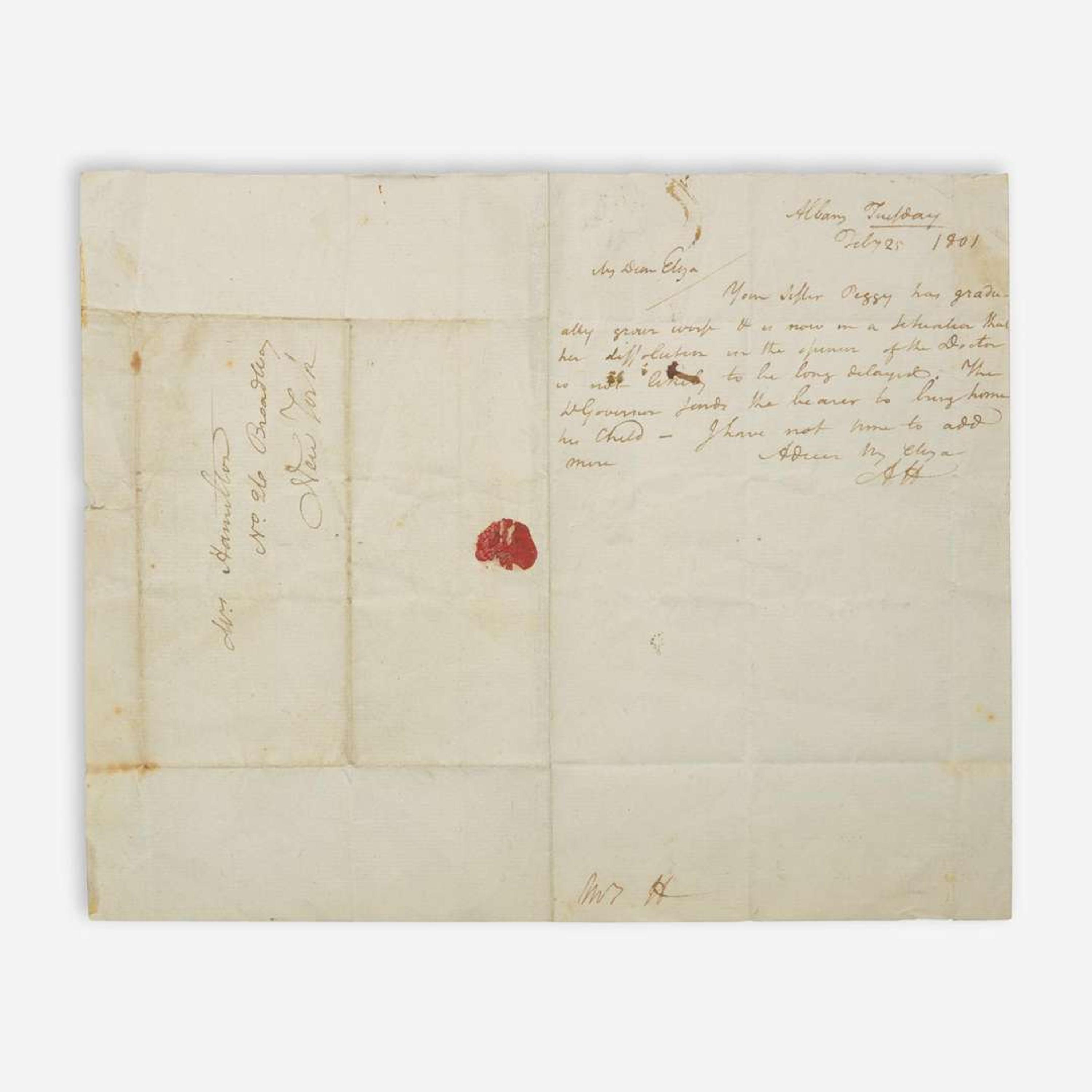 [Americana] Hamilton, Alexander Autograph Letter, signed