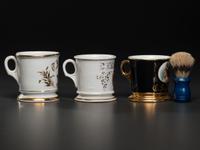 Three Fraternal Porcelain Shaving Mugs