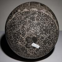 Hector Javier Martinez Mendez and Gabriela Perez de Martinez (Mata Ortiz, 20th century) — Black-on-Cream Sgraffito Pottery Jar, Remembering Artist Past - Night