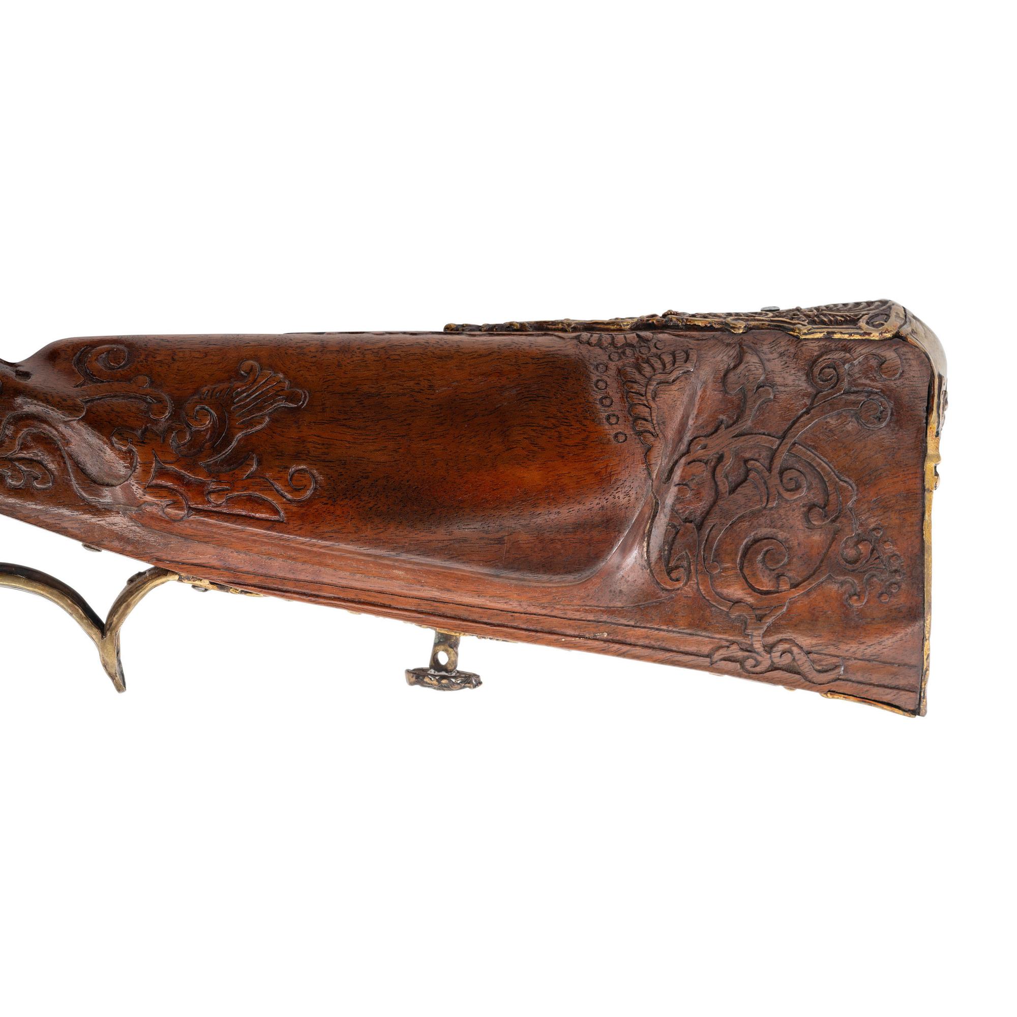 Contemporary Flintlock Jaeger Rifle in the Style of J. Hauer