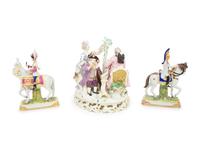A Group of Three German Porcelain Figures