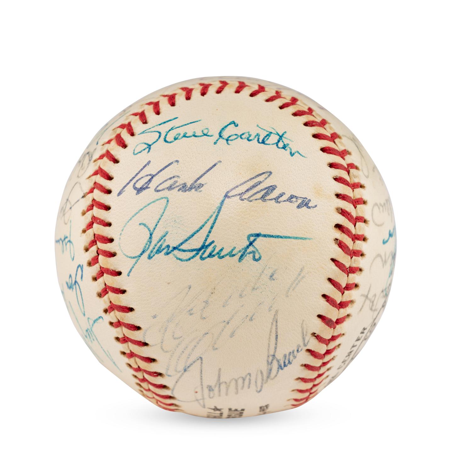 A 1972 National League All Star Team Signed Autograph Baseball Featuring Roberto Clemente (Beckett Authentication Services Letter of Authenticity)