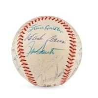 A 1972 National League All Star Team Signed Autograph Baseball Featuring Roberto Clemente (Beckett Authentication Services Letter of Authenticity)