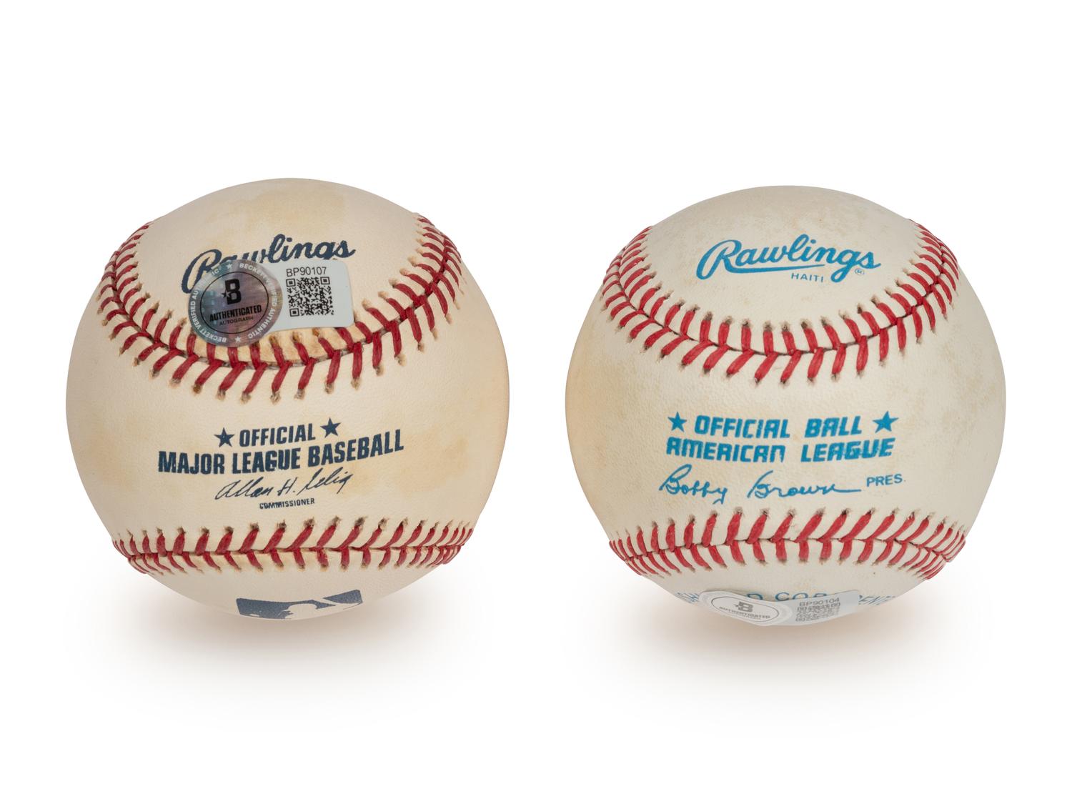 A Group of Mark McGwire and Sammy Sosa Single Signed Autograph Baseballs (Beckett Authentication Services)