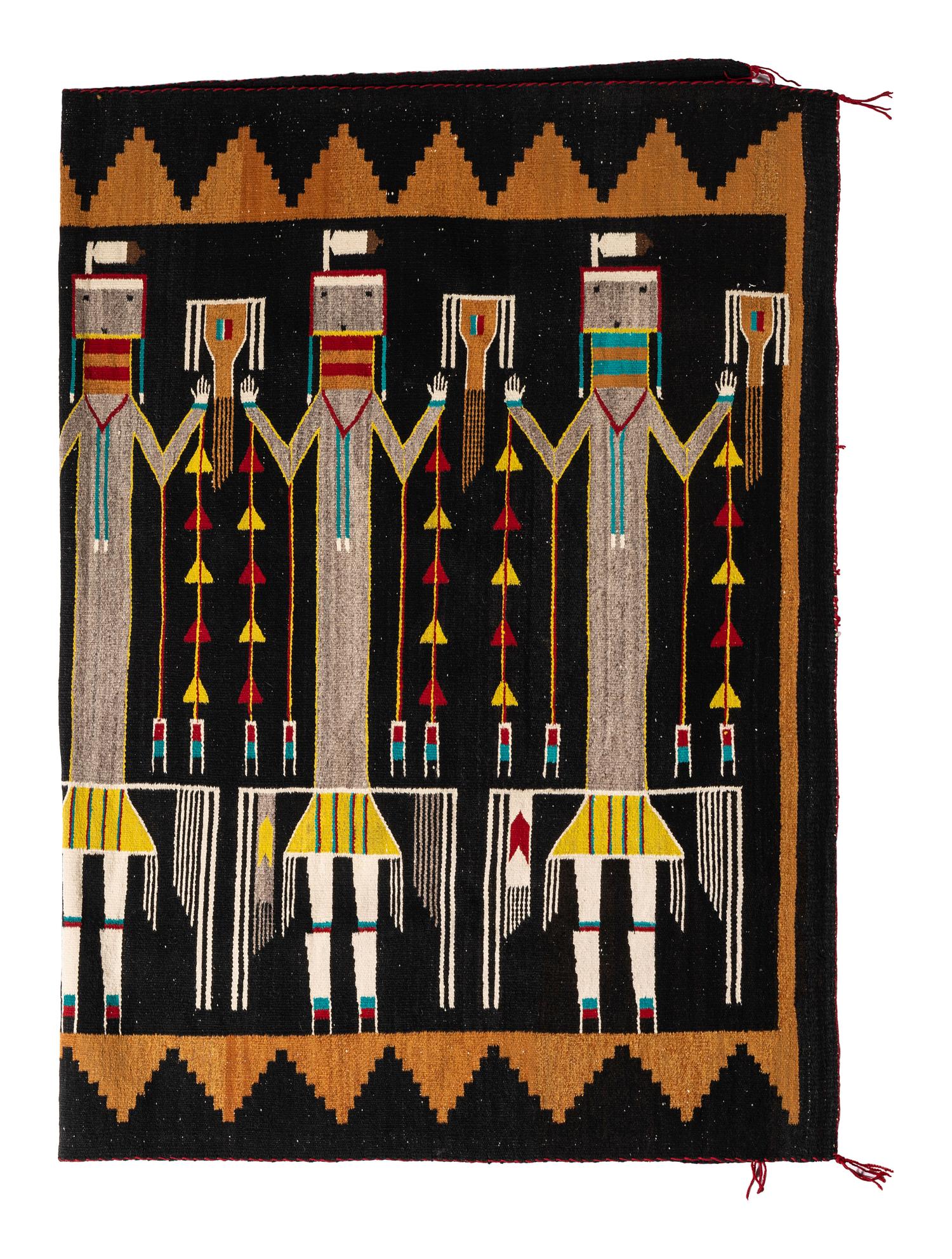 Navajo Lukachukai Yei Weaving / Rug