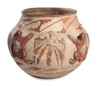Zuni Polychrome Frog Pottery Jar
