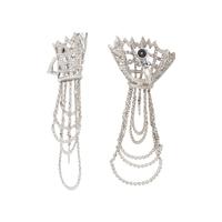 LUZ CAMINO, WHITE GOLD AND DIAMOND EARCLIPS