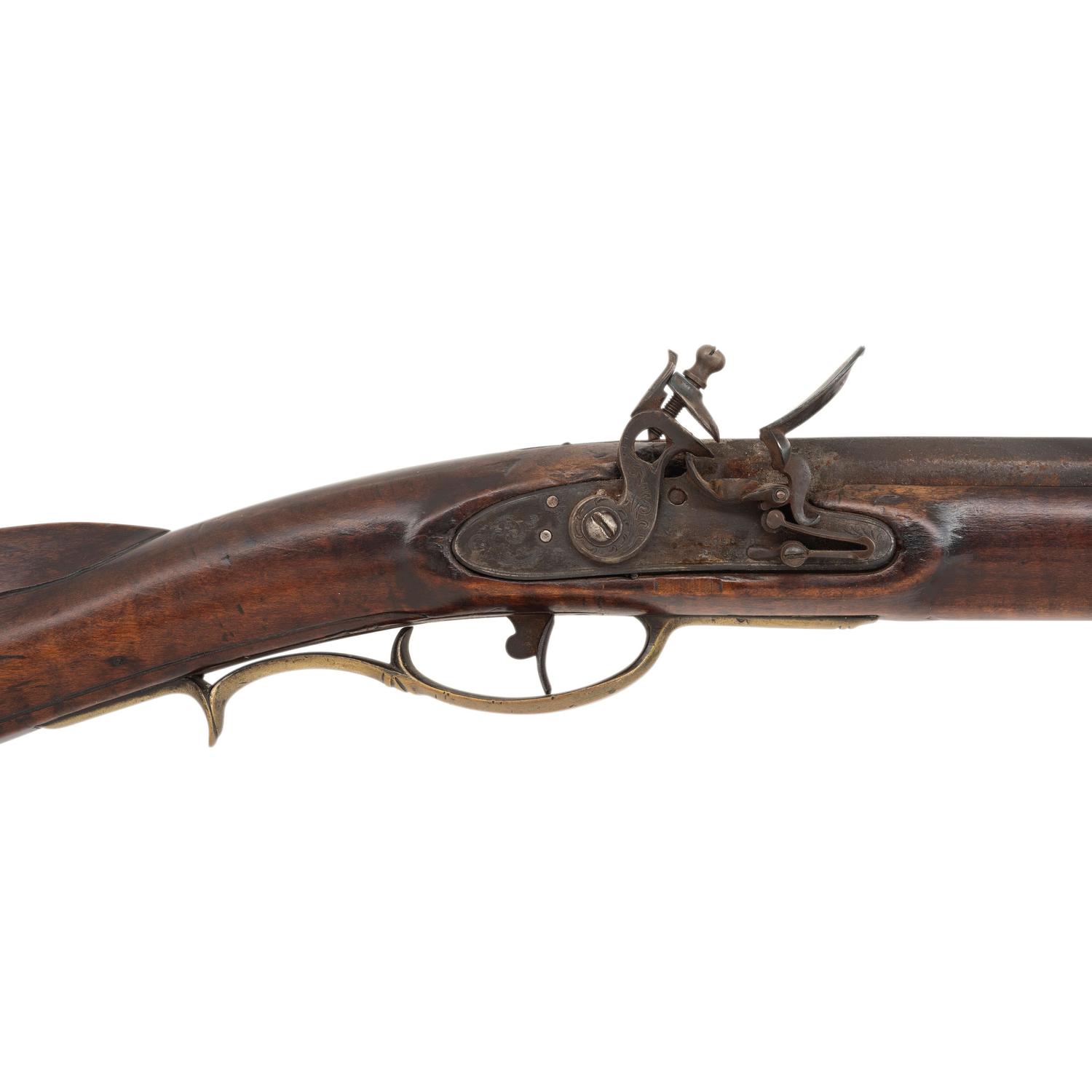 N Beyer Signed Late Golden Age Full Stock Flintlock Rifle